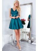 Dress with decorative stones, green G50111 - Online store - Boutique